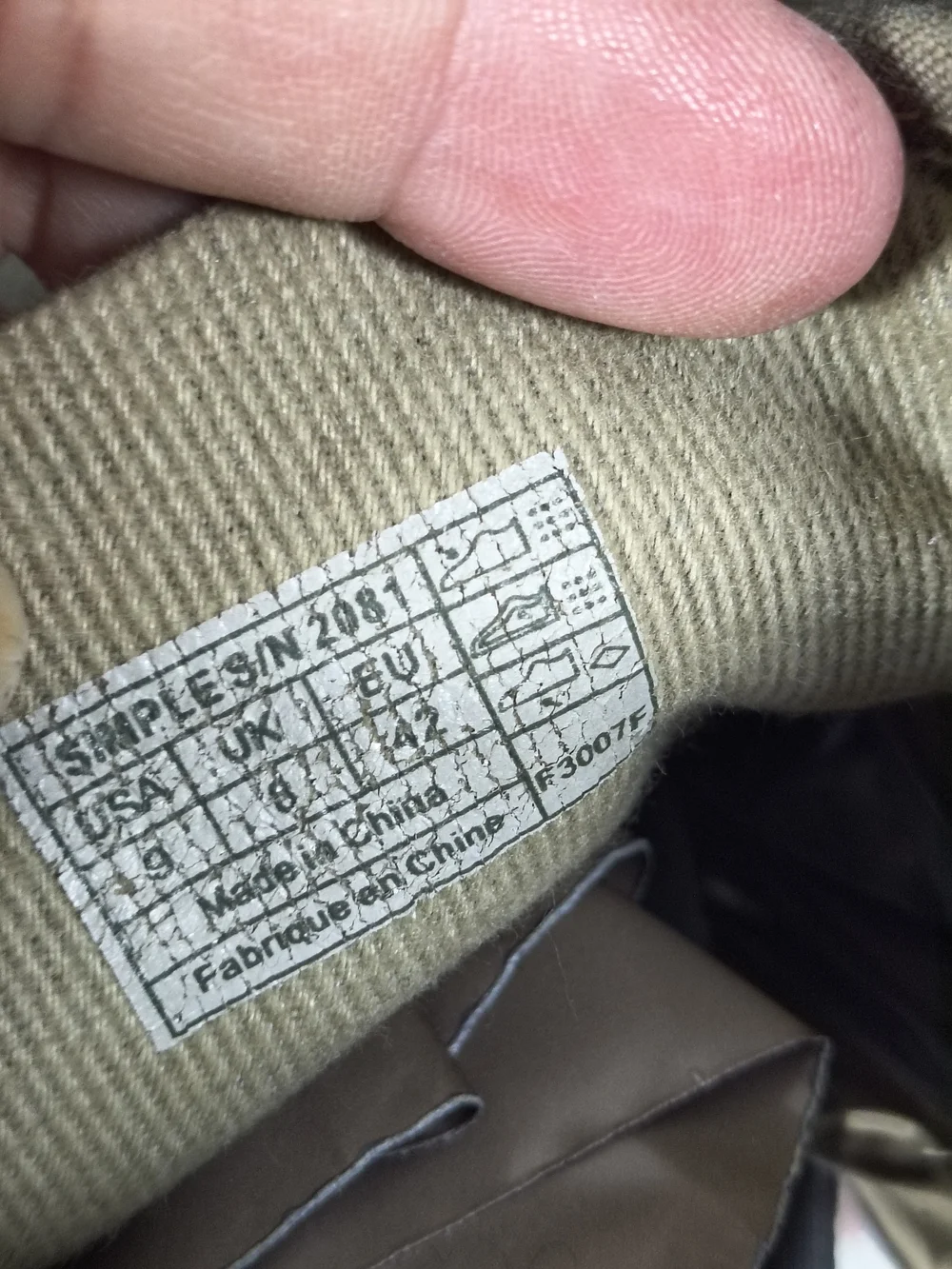 Simple Toemorrow Olive Canvas Chukka Boots with Tan Laces Mens 9